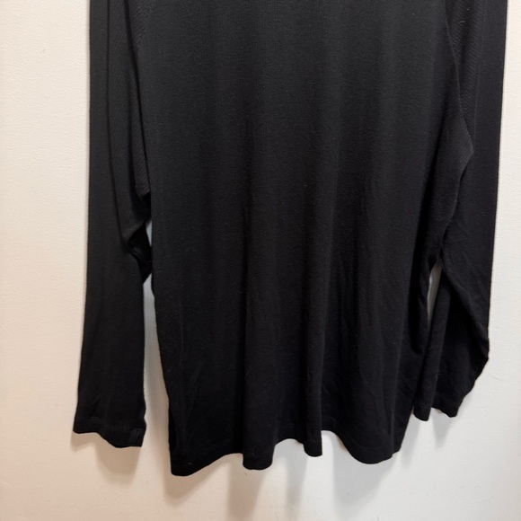 Buttercream Clothing Mock-Neck Long-Sleeved Ribbed Black Top Size 4x - Picture 5 of 8